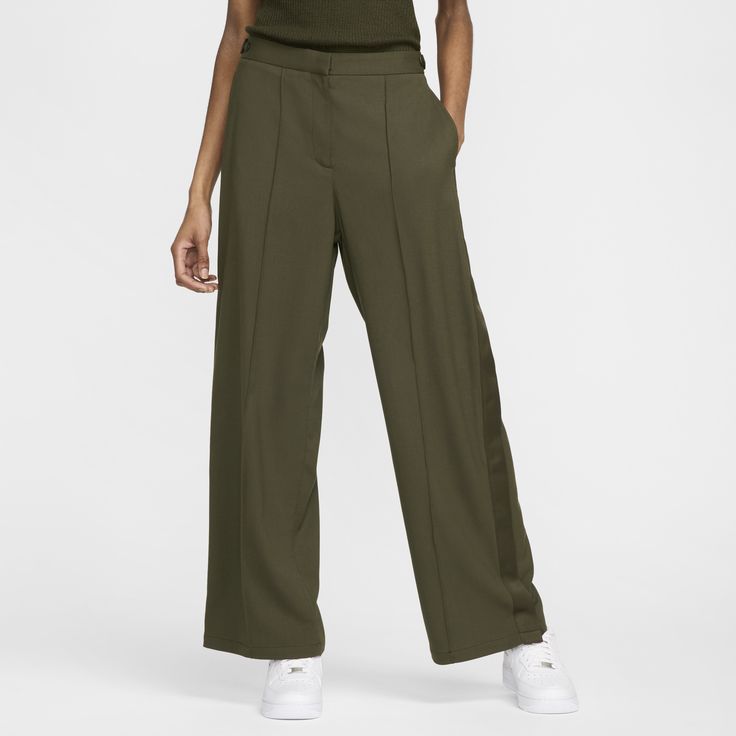 Every Stitch Considered brings intention and craft to your wardrobe. Heavyweight fabric adds structure to help emphasize the tailored details of these easy-fitting pants. Fashion 2025, Fitting Pants, Women Lifestyle, Trousers, Bring It On, Spandex, Nike, Luxury Fashion, Wool