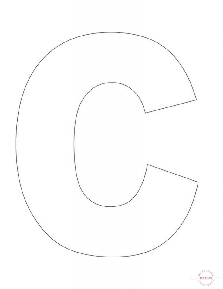 the letter c is made out of paper and outlined in black on a white background