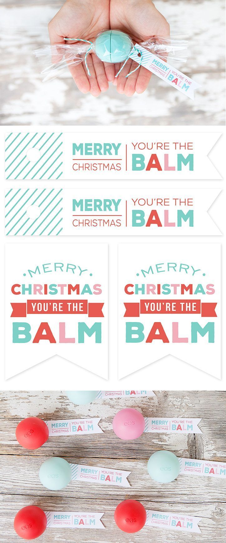 a person holding some candy in their hand and the words merry, you're the balm on it