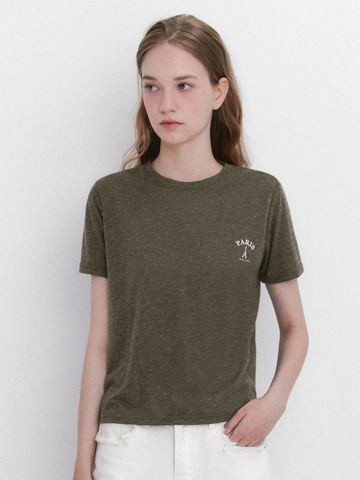 Composition : 85% polyester, 15% linenColor : KH(Khaki)_38(55), KH(Khaki)_40(66)Country of Origin : CHINA Casual Khaki T-shirt With Letter Print, Trendy Khaki Crew Neck T-shirt, Trendy Khaki Short Sleeve T-shirt, Khaki Short Sleeve T-shirt For Spring, Basic Khaki Short Sleeve Tops, Khaki T-shirt With Letter Print, Short Sleeve, Khaki Short Sleeve T-shirt With Letter Print, Basic Khaki T-shirt For Summer, Khaki Letter Print Top For Summer