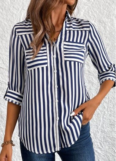 Color:Navy;Size:S;Size:M;Size:L;Size:XL;Size:XXL;Package Contents:1 X Blouse;Occasion:Other;Style:Casual; Blue Half Sleeve Blouse With Buttons, Navy Casual Relaxed Fit Blouse, Navy Collared Blouse For Summer, Casual Navy Relaxed Fit Blouse, Navy Long Sleeve Summer Blouse, Navy Long Sleeve Blouse For Summer, Navy Casual Blouse With Relaxed Fit, Blue Half Sleeve Blouse With Button Closure, Casual Navy Blouse For Fall