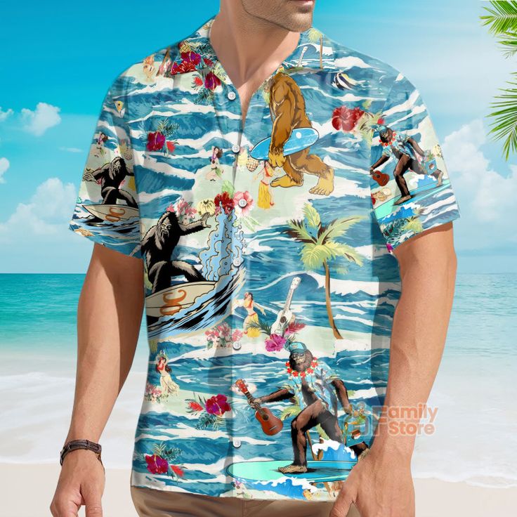 This custom Hawaiian shirt is a great gift idea, as well as a loose and comfy outfit that will keep you cool during the hot summer months. Coming up with a surprise for your loved ones is up to you. This present is appropriate for any occasion, and the receivers will surely love it! Product details: Material: Polyester fabric Feature: Featuring a spread collar, printed pattern all over the shirt, a front button fastening, short sleeves and a relaxed shape. The design is printed with new age prin Comfy Outfit, Summer Months, Keep Your Cool, New Age, Comfy Outfits, Hot Summer, Hawaiian Shirt, Love It, Print Patterns