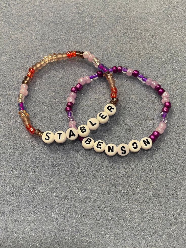 Made To Order Customizable  *Please indicate your personalization choice or I will send you one of my choosing ☺️ Care Instructions:  Do not overstretch your bracelet as it may result in breaking. Store in a dry place. Continued moisture may result in breakage. Law And Order Svu Olivia, Svu Olivia Benson, Cute Friendship Bracelets, Single Bracelet, Olivia Benson, Acrylic Letters, Law And Order Svu, Bracelet Friendship, Law And Order