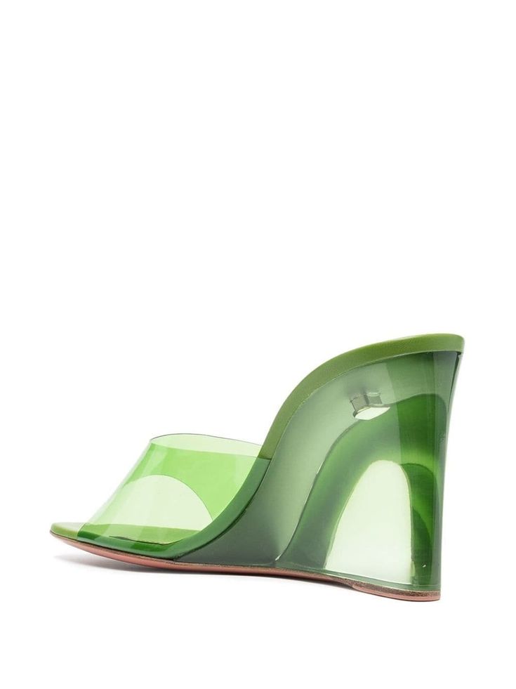 Find AMINA MUADDI 95mm Lupita Glass Wedge Heels on Editorialist. apple green transparent design open toe single toe strap rubber sole 95mm mid wedge heel Amina Muaddi Shoes Green, Green Open Toe Sandals With Sculpted Heel, Modern Green Heels With Contrasting Heel Counter, Green Sandals With Contrasting Heel Counter, Modern Green Sandals For Party, Modern Green Heels For Summer, Clear Open Toe Wedge Sandals With Platform, Green Open Heel Wedge Sandals For Party, Chic Green High Heel Wedge Sandals