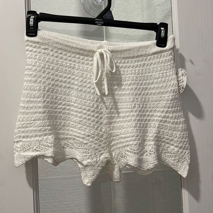 The Detail On These Shorts Is Exquisite! They Won’t Last In My Closet Long! Pair With Platforms And A Moto Jacket ! Crochet Bottoms For Beach Vacation, White Crochet Trim Vacation Bottoms, White Crochet Trim Bottoms For Vacation, Crochet Shorts For Vacation In Spring, Crochet Shorts For Spring Vacation, White Cotton Shorts With Crochet Trim, White Crochet Beach Bottoms, White Crochet Bottoms For Beach, White Crochet Trim Bottoms For Beach Season