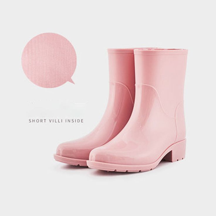 Features: Item: Rainboots Gender: Female Waterproof and wear-resistant Cartoon pattern Closure Type: Regular Platform Boots Chunky, Summer Boots, Rain Shoes, Womens Rain Boots, Buckle Ankle Boots, Chunky Heels Boots, Chunky Heels Sandals, Martin Boots, Cartoon Pattern