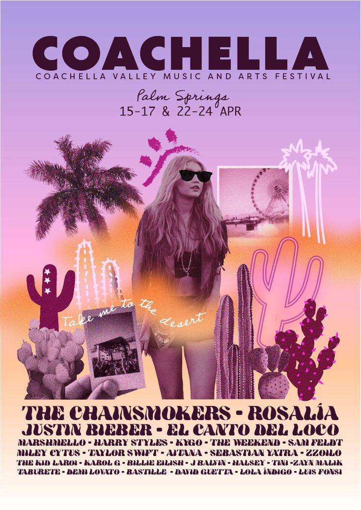 the coachella music and arts festival poster