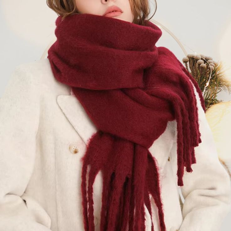 🎄✨ Embrace the Christmas holiday vibes with the perfect gift! This luxurious cashmere scarf is an ideal present for your girlfriend. Soft, stylish, and oh-so-cozy, it’s perfect for those chilly winter days. Wrap her in warmth and elegance this season! 🎁❤️ #GiftIdeas #CashmereScarf #HolidayGifts #CozyVibes #WomenFashion Winter Accessories Fashion, Winter Shawl, Woman Wine, Cashmere Shawl, Pink Scarves, Red Scarves, Women Shawl, Horse Hair, Cashmere Scarf