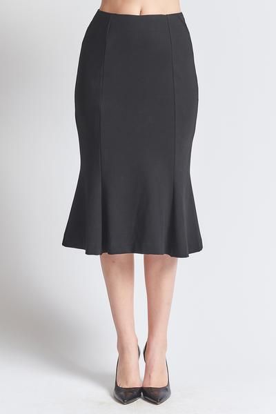 Sarit Skirt - Seamed Ponte mermaid skirt – Simona Maghen Elegant Mermaid Hem Skirt For Spring, Chic Fitted Mermaid Hem Skirt, Elegant Fitted Skirt With Mermaid Hem, Chic Fitted Skirt With Mermaid Hem, Elegant Stretch Bottoms With Mermaid Hem, Stretch Mermaid Hem Lined Skirt, Stretch Mermaid Hem Skirt With Lining, Formal Stretch Midi-length Pencil Skirt, Formal Stretch Midi Pencil Skirt