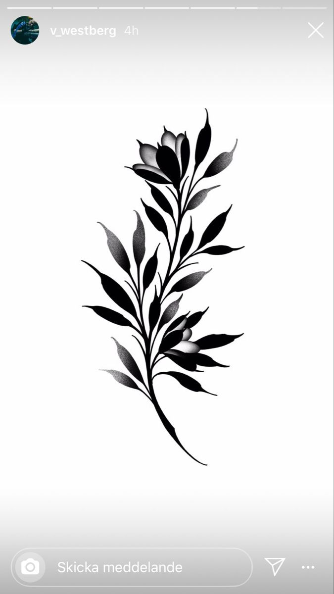 Black Foliage Tattoo, Dark Tattoo Filler Ideas, Negative Space Leaves Tattoo, Floral Silhouette Tattoo, Leaves On Neck Tattoo, Gothic Leaves Tattoo, Mens Leaf Tattoo, Leafy Flower Tattoo, Black Botanical Tattoo