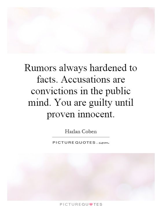 a quote that says, rumps always hardened to fafss accusations are