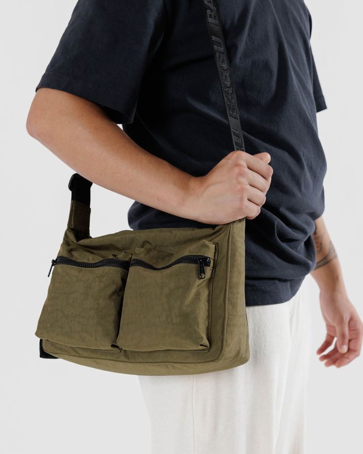 Medium Cargo Crossbody : Seaweed - Baggu Functional Green Shoulder Bag With Pockets, Versatile Travel Bag With Functional Pockets For Daily Use, Functional Shoulder Bag Pouch With Pockets, Versatile Travel Bag With Functional Pockets, Functional Pockets Satchel For Daily Use, Functional Everyday Shoulder Bag With Side Pockets, On-the-go Crossbody Bags With Functional Pockets, Versatile Tote Shoulder Bag With Functional Pockets, Multifunctional Crossbody Shoulder Bag For Everyday