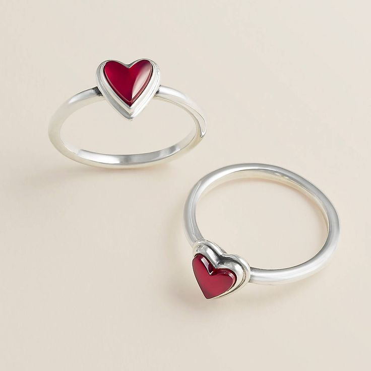 Sweetheart Rouge Doublet Ring - James Avery Elegant Sterling Silver Stackable Rings With Open Heart, Heart-shaped Sterling Silver Midi Rings For Wedding, Sterling Silver Heart Midi Rings For Wedding, Minimalist Sterling Silver Stackable Rings With Heart Charm, Dainty Sterling Silver Stackable Rings With Heart Charm, Valentine's Day Stackable Sterling Silver Rings, Silver Heart-shaped Sterling Midi Rings, Delicate Double Heart Sterling Silver Jewelry, Silver Heart-shaped Sterling Silver Midi Rings