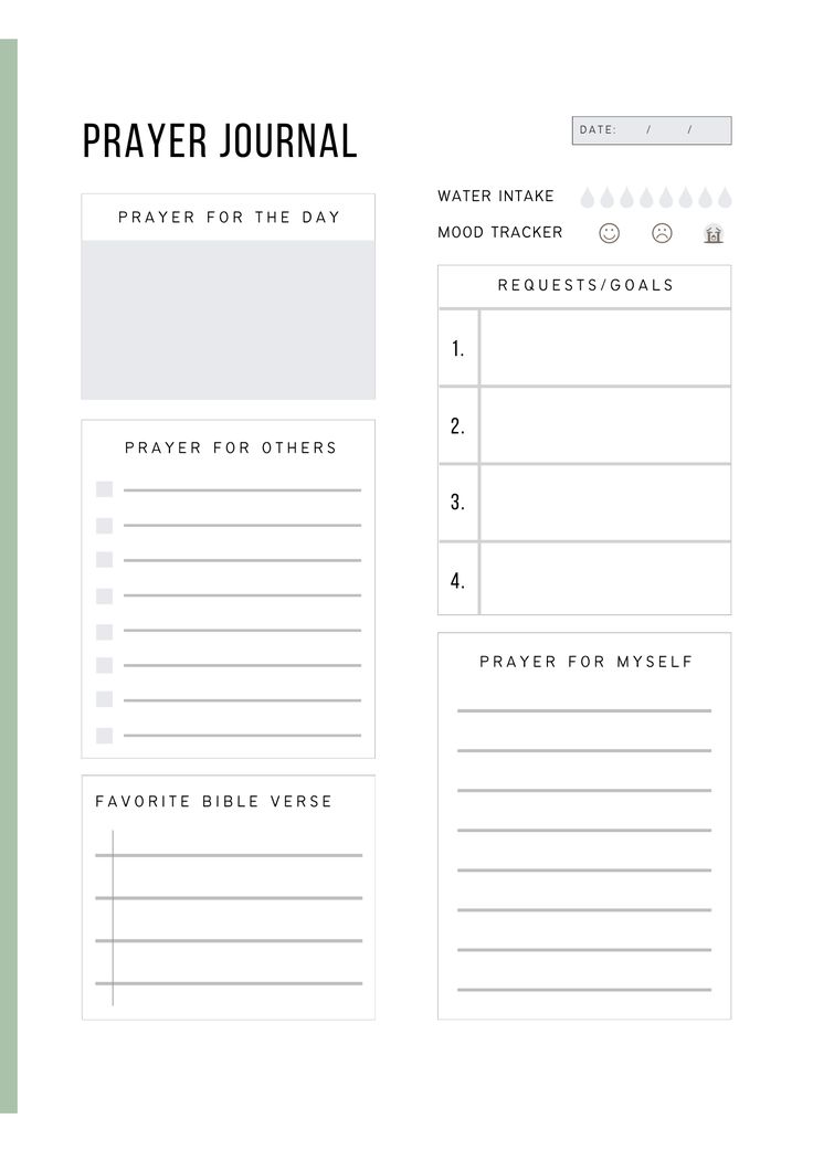 the prayer journal is open and ready to be filled with notes, reminders, and more