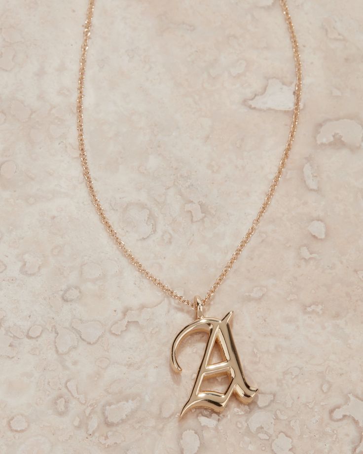 Meet the Luv Aj Fine Initial Charm Necklace. Available in Sterling Silver or 14K Gold, this classic piece is perfect to customize for yourself or a gift for a friend. This necklace is available in two fonts to really make it your own xx Luxury 14k Gold Initial Necklace For Formal Occasions, Formal Initials Nameplate Necklace, Formal Nameplate Initials Necklace, Classic 14k Gold Custom Necklace, Luxury Personalized Initial Pendant Necklace, Luxury Yellow Gold Name Necklace As Personalized Gift, Luxury Yellow Gold Name Necklace For Personalized Gift, Classic Formal Name Necklace With Initials, Elegant Nameplate Initial Necklace For Anniversary