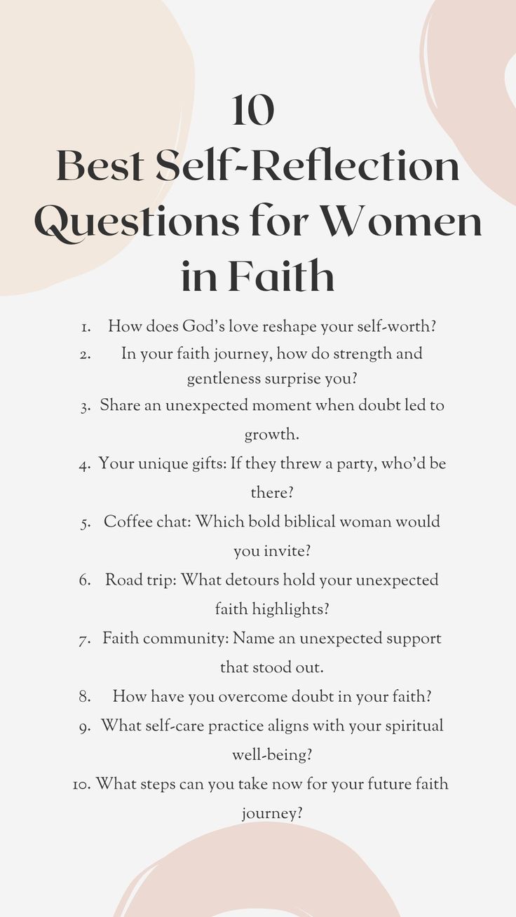 the 10 best self - reflection questions for women in faith