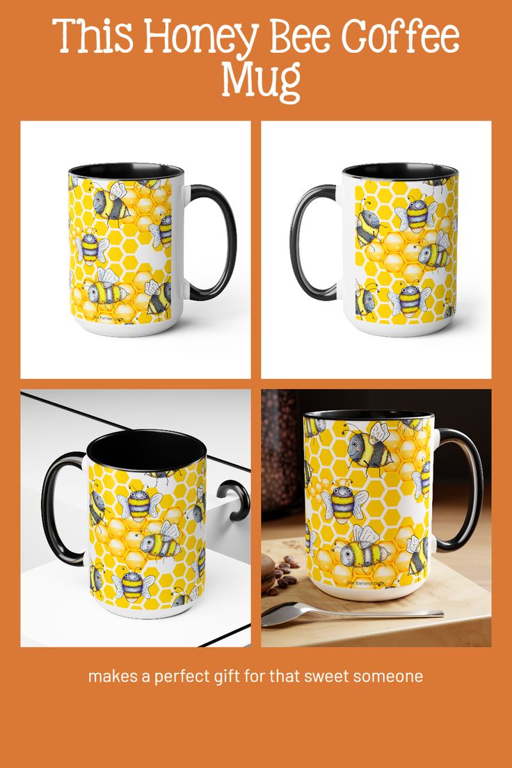 this honey bee coffee mug makes a perfect gift for that sweet someone