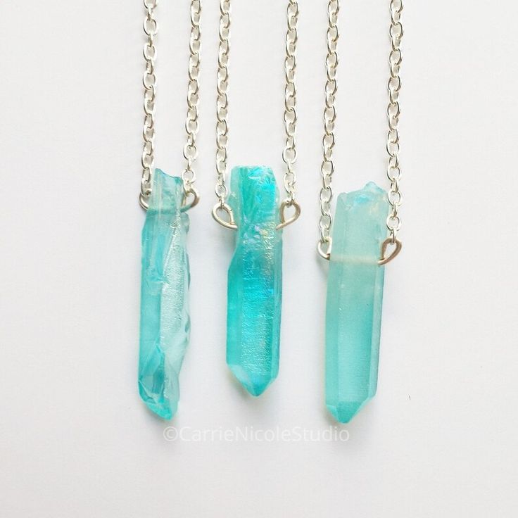 Crystal Jewelry Necklaces, Aqua Aura Quartz, Aura Quartz Crystal, Blue Crystal Necklace, Aqua Aura, Raw Crystal Necklace, Quartz Crystal Pendant, Quartz Crystal Necklace, Mermaid Necklace