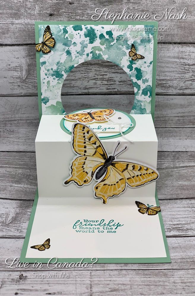 a card with a butterfly on it