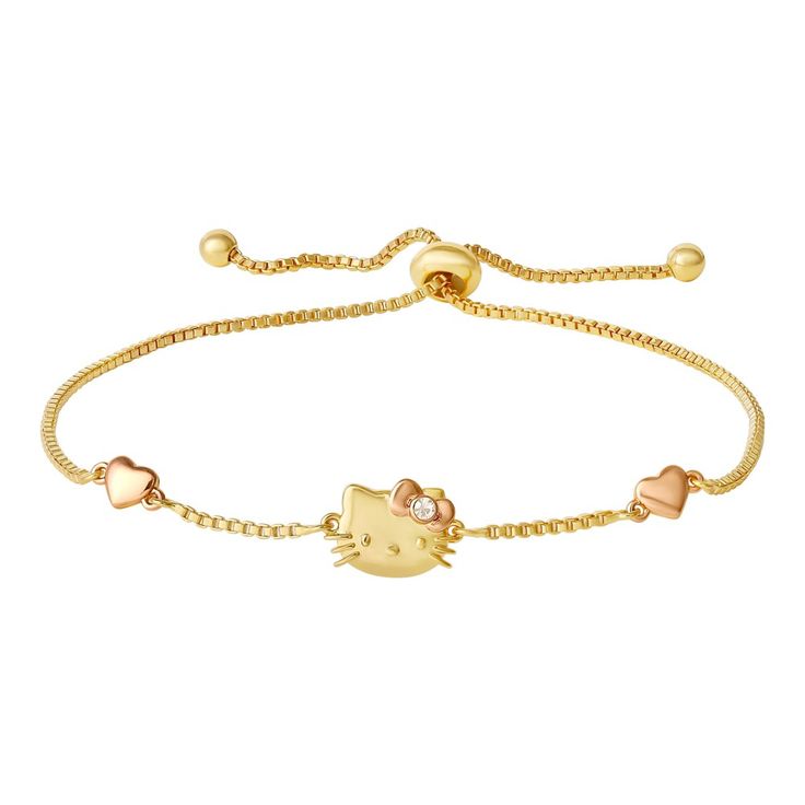 Elevate your accessory game with the Sanrio Hello Kitty Pink Heart Adjustable Lariat Bracelet. Featuring a sweet pink heart and a chic lariat design, this bracelet adds a touch of whimsy and sophistication to any outfit.