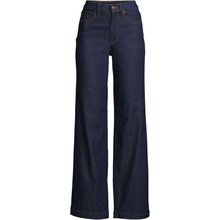 Sure skinny jeans are great. But sometimes you need to try something new. Start by slipping into a pair of Women's Recover High Rise Wide Leg Blue Jeans. Comfy durable and incredibly stylish they're an easy way to update your wardrobe and experiment with new silhouettes. Made using less water than conventional denim wash techniques these ladies' high-waisted jeans have a touch of stretch and a flattering fit. The wide-leg style is fitted at the waist and hips looser through the thighs and gently Indigo Dye Techniques, Plus Jeans, Feel Good Stories, Plain White Tee, Jeans Wide, Better Future, How To Buy Land, Eco Friendly Fashion, Lands End