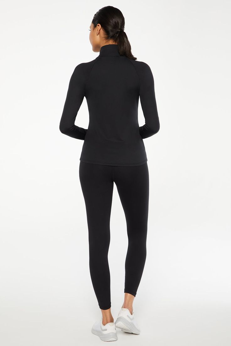 Made with fit and comfort in mind, this three-piece set features a seamless sports bra, a high-rise legging with an elastic-free waistband, and a sleek, sweat-wicking jacket with thumbholes. Yoga Jacket, Black Ice, Seamless Sports Bra, High Rise Leggings, Jacket Brands, Princess Seam, Three Piece, Mix Match, Sports Bra