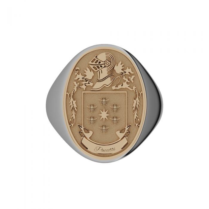 Band Width: 4.25 mm approx. Oval at the top of ring: Width: 13.4 mm x 18.6 mm approx. This Oval Coat of Arms Ring is a classic Gents oval Heraldry ring. Pick your Coat of Arms for customization and your surname origin for this Celtic Ring. The center shield is left free for your family coat of arms, college emblem or family motto making this a unique piece of jewelry to own and give. Heraldry is the practice of designing, displaying, and recording coats of arms and heraldic badges. The practice Classic Polished Signet Ring For Commemoration, Classic Engraved Signet Ring For Commemoration, Classic Signet Ring With Engraving For Commemoration, Classic Hallmarked Signet Ring For Commemoration, Engraved Oval Signet Ring For Commemoration, Luxury Engraved Signet Ring For Commemoration, Classic Hallmarked Engraved Ring For Commemoration, Classic Engraved Hallmarked Ring For Commemoration, Luxury Engraved Ring With Polished Finish For Commemoration