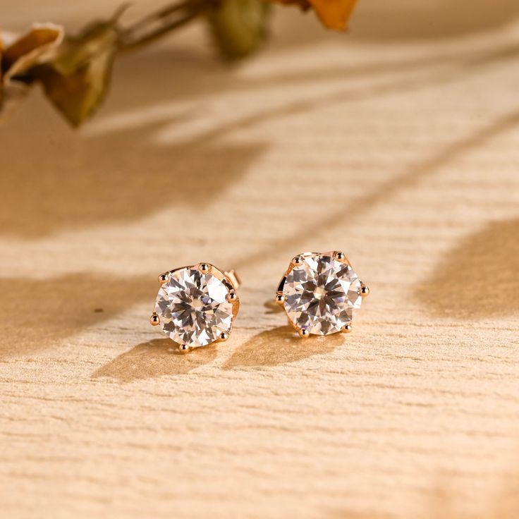 Solid Gold Round Cut Moissanite Earrings Stud/ Screw Back Earrings/ Anniversary Gift for Women/ Birthday Gift for Wife, Girlfriend, Her ✍🏻Details: ⭐ Stone:  Round Cut Moissanite ⭐ Colour: White ⭐ Cut: Excellent Cut ⭐ Polish: Excellent ⭐ Luster: Excellent ⭐ Symmetry: Excellent ⭐ Accuracy: Perfect ⭐ Hardness: 9.25+ on Mohs Scale (Highest Hardness only after Diamond) ⭐ Carat and Dimension:  6.0mm-0.8CT, 6.5mm-1.0CT(pictured), 7.5mm-1.5CT, 8.0mm-2.0CT, 8.5mm-2.5CT, 9.0mm-3.0CT Closure method: Screw Fine Jewelry Crystal Earrings For Anniversary, Anniversary Brilliant Cut Crystal Earrings, Anniversary Crystal Earrings With Brilliant Cut, Elegant Diamond White Earrings With Birthstone, Brilliant Cut Crystal Earrings For Anniversary, Elegant Diamond White Birthstone Earrings, Bridal Earrings With Prong Setting For Gift, Gift Diamond Round Cut Crystal Earrings, Diamond Round Cut Crystal Earrings For Gift