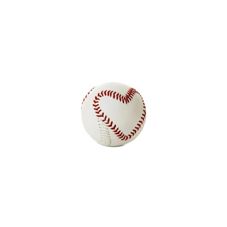 a white baseball with red stitching on the outside and inside, sitting on a white surface