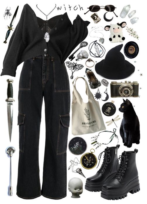 Witchy Outfits, Mode Grunge, Witch Outfit, Swaggy Outfits, Gothic Outfits, Alternative Outfits, Goth Outfits, Outfit Shoplook, Fotografi Potret