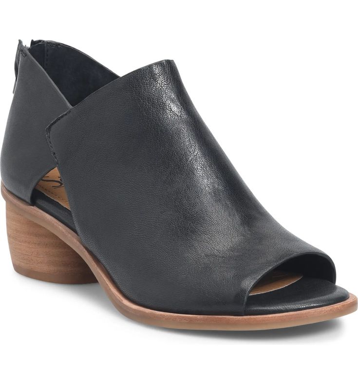 Söfft Carleigh Peep Toe Bootie (Women) | Nordstrom Casual Open Toe Boots Medium Width, Casual Open Toe Boots With Stacked Heel, Fall Open Toe Heels With Stacked Heel, Spring Open Toe Boots With Stacked Heel, Open Toe Boots With Sculpted Heel For Spring, Spring Open Toe Boots With Sculpted Heel, Short Black Dress, Peep Toe Booties, Black Short Dress