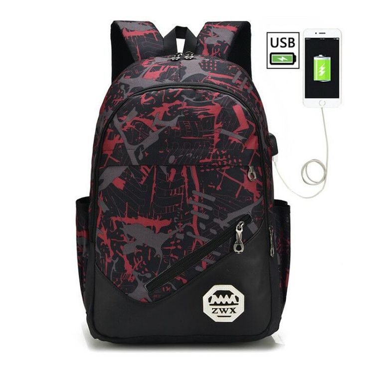 Closure Type: Zipper Material: Oxford Cloth Fashion Element: Printing Suitcase shape: Vertical model in square shape Gender: Neutral/Both Men and Women Mens Backpack Fashion, Canvas Lunch Bag, Backpack Clothes, Bag Badges, College Backpack, Bag Boys, Backpack School, Waterproof Backpack, School Backpack