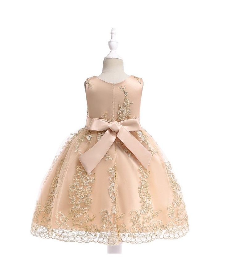 Buy gold embroidery girl wedding party dress short for 3-8 years old online. In-stock with many colors and sizes, free world-wide shipping. Sleeveless Embroidered Princess Dress For Dress-up, Fitted Embroidered Princess Dress For Party, Embroidered Fitted Princess Dress For Party, Elegant Embroidered Fitted Princess Dress, Fitted Princess Dress With Floral Embroidery For Dress-up, Fitted Floral Embroidery Princess Dress For Dress-up, Sleeveless Embroidered Princess Dress For Party, Princess Style Gold Lace Dress, Elegant Gold Sleeveless Princess Dress