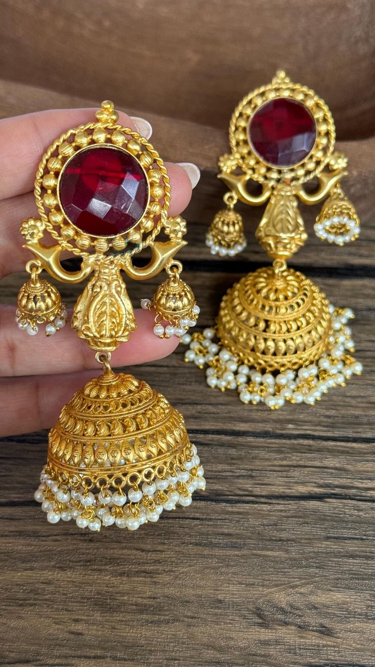 Amrapali inspired statement earrings with multi faceted stone to give that perfect glamour. Jhumki's to give perfect sway on the earrings. A true statement earring in your collection Chandbali Plug Earrings For Party, Party Chandbali Plug Earrings, Jeweled Drop Earrings For Festivals, Jeweled Drop Danglers For Festivals, Fusion Kundan Jhumkas Drop Earrings, Kundan Fusion Jhumkas, Fusion Style Kundan Jhumkas, Heavy Drop Earrings Jhumkas, Heavy Drop Jhumkas