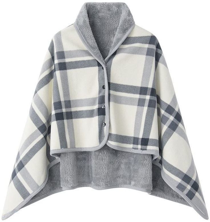 PRICES MAY VARY. One Size Fits Most，lightweight, soft, and fits most women, men, and kids. Wearable Blanket - This throw wrap blanket poncho made with flannel and polyester material offers the most comfortable and practical wear. Ideal for keeping you cozy while lounging and watching TV on your sofa/bed 3 in 1 design - Adjustable snap design helps prevent the blanket from slipping off the shoulders when you move around and makes it easy to wear it in different styles, such as a poncho, cape, and Stile Preppy, Blanket Poncho, Blanket Shawl, Plaid Blanket, Estilo Preppy, Capes For Women, Mens Flannel, Wearable Blanket, Ținută Casual