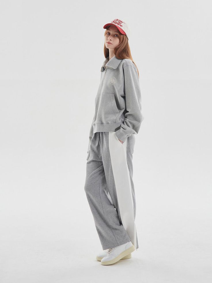 Color : Melange GreyCountry of Origin : Republic of Korea Heather Grey Sweats For Fall Loungewear, Heather Grey Sweats For Loungewear, Fall, Fall Heather Grey Sweats For Loungewear, Gray Sweats For Fall Loungewear, Gray Long Sleeve Sweatshirt For Loungewear, Sporty Gray Sweats For Fall, Gray Sweatshirt With Ribbed Cuffs For Loungewear, Gray Loungewear Sweatshirt With Ribbed Cuffs, Gray Ribbed Cuffs Sweatshirt For Loungewear