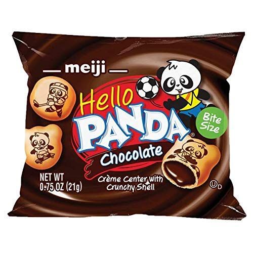 a bag of hello panda chocolate candy