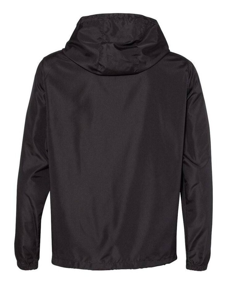 Unisex Lightweight Quarter-Zip Windbreaker Pullover Jacket - BLACK - L | Independent Trading Co. Lightweight Quarter-Zip Windbreaker Pullover Jacket in Black Size Large | Polyester Black Half-zip Windbreaker For Outdoor Activities, Black Half-zip Track Jacket For Outdoor, Black Half-zip Techwear Windbreaker, Black Nylon Half-zip Windbreaker, Black Functional Half-zip Outerwear, Black Half-zip Hoodie For Outdoor, Black Nylon Hooded Jacket Athleisure, Black Nylon Athleisure Hooded Jacket, Functional Black Long Sleeve Windbreaker