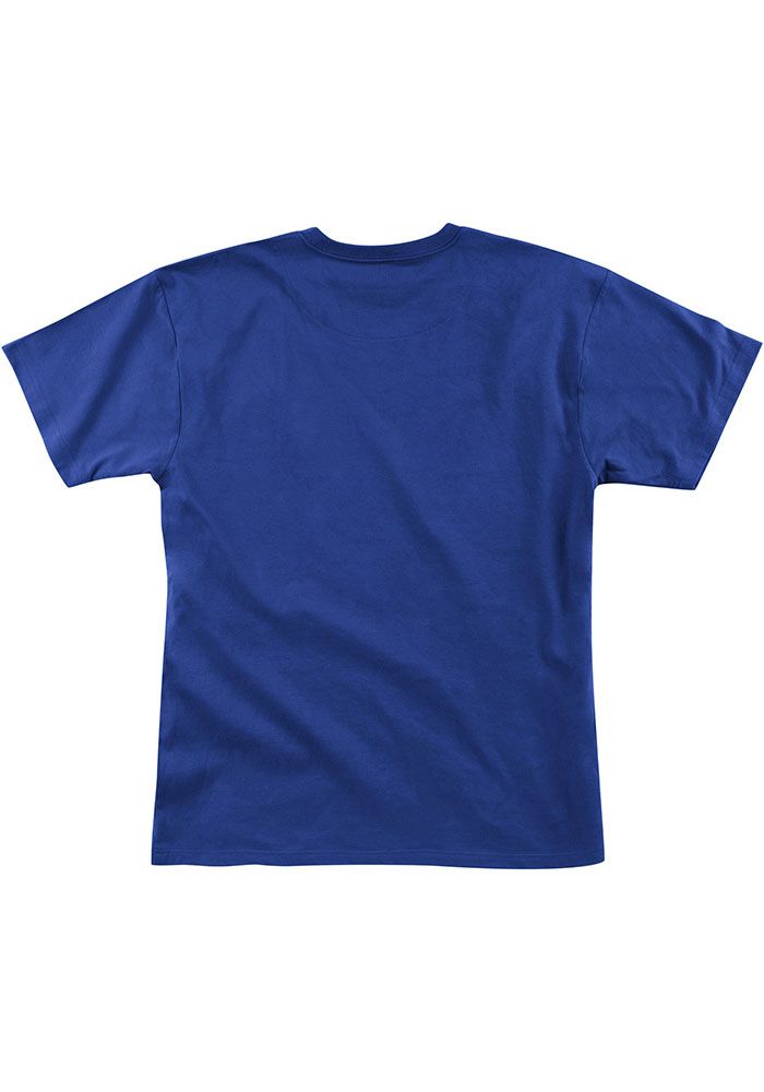 Support your Kansas City Kings in this Blue Short Sleeve Fashion Tee! This Coaches Script Fashion T Shirt features a team name wordmark screen printed on center chest and team badge at left chest. Be ready to shout "Go Kings!" when you wear this KC Kings Short Sleeve Fashion T Shirt in the stadium or on the street. Blue Pre-shrunk T-shirt For Fan Merchandise, Basic Blue Tops With Screen Print, Casual Blue Shirt With Team Name, Basic Blue T-shirt With Screen Print, Blue Shirt With Screen Print For Fan Merchandise, Blue Pre-shrunk Shirt For Fan Merchandise, Blue Fan Apparel Shirt For Merchandise, Basic Blue Shirt With Letter Print, Blue Letter Print Basic Shirt