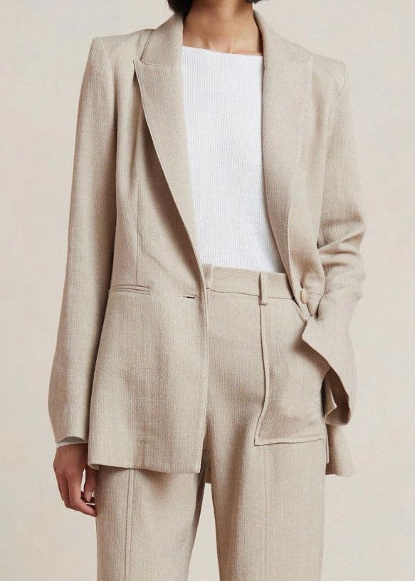 Billie Blazer - Almond Soft Blazer, Blazer Outfits For Women, Soft Tailoring, House Clothes, Beige Blazer, Blazer Shirt, Linen Suit, Cotton Blazer, Tailored Dress