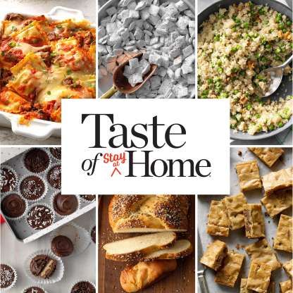 the cover of taste of home magazine with pictures of food and desserts on it