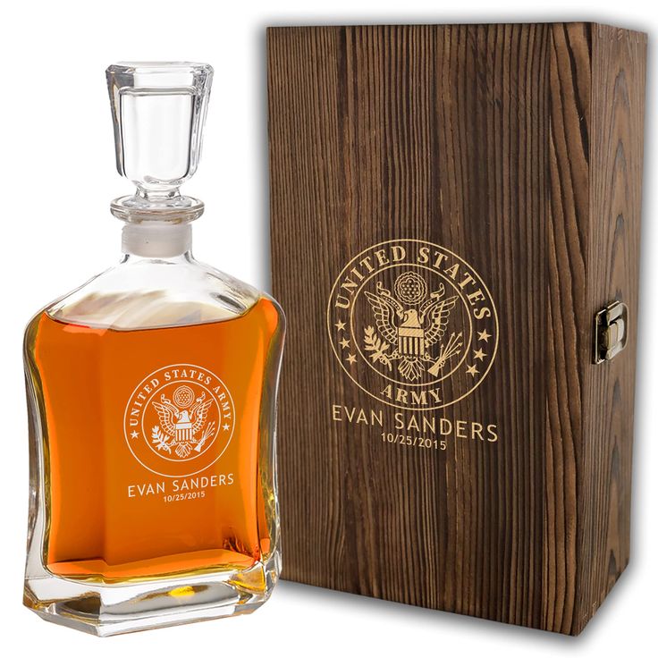 PRICES MAY VARY. [CUSTOM ENGRAVING]: Personalize the decanter and optional wooden box with names, ranks, and service dates [IDEAL FOR ALL MILITARY BRANCHES]: Celebrate active duty or retired personnel from Army, Navy, Air Force, and Coast Guard [QUALITY CRAFTSMANSHIP]: Elegant glass decanter with airtight stopper for preserving beverage freshness [UNIQUE GIFT IDEA]: Perfect for retirements, promotions, holidays, or special occasions [OPTIONAL WOODEN BOX]: Enhance the presentation with an engrave Navy Retirement Gifts, Personalized Decanter, Military Retirement Gift, Liquor Gifts, Engraved Wooden Boxes, Navy Gifts, Navy Air Force, Liquor Decanter, Military Appreciation