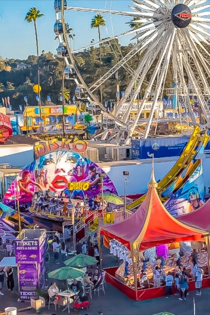 an amusement park filled with lots of rides