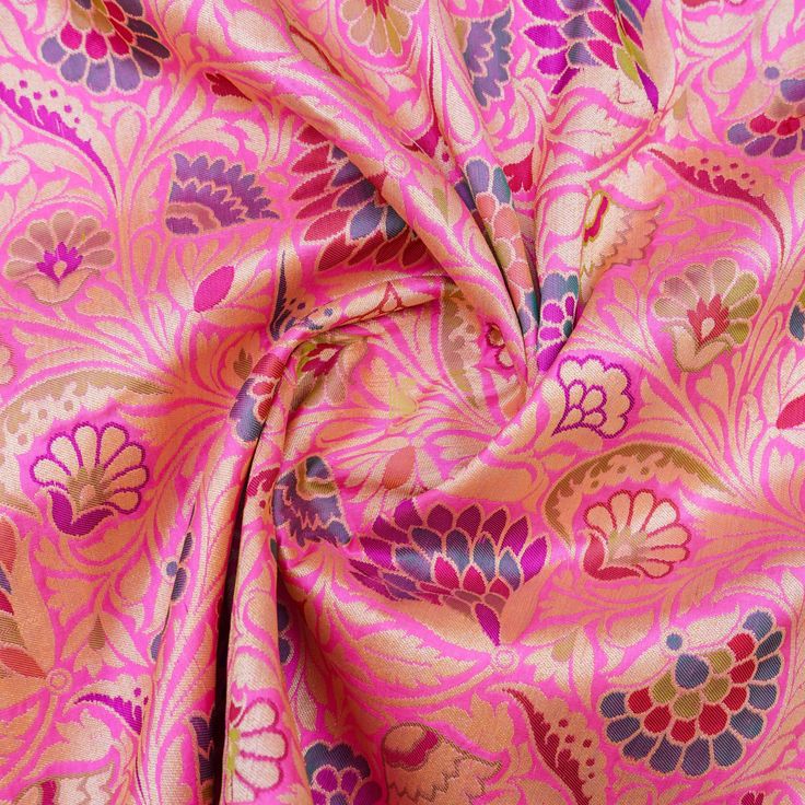 Category: Pure Katan Silk Fabric Khinkhwab brings you beautiful fabrics and yardage from Banaras. You can turn these beautiful fabrics into a traditional blouse, Indian kurta or a western jacket. For Blouse you need 1 meter of fabric, for kurta you need 3 meters, for jackets you need 2 meters of fabric. Pair these beautiful fabrics with your Banarasi sarees and dupattas and add more glamour to it. Fabric: Katan, a thread, prepared by twisting different numbers of silk fabrics as per requirements Pink Kalamkari Dupatta For Eid, Pink Unstitched Kalamkari Traditional Wear, Unstitched Pink Kalamkari Traditional Wear, Pink Bollywood Dupatta With Kalamkari Print, Bollywood Style Pink Kalamkari Dupatta, Pink Kalamkari Print Blouse Piece For Diwali, Pink Kalamkari Blouse Piece For Diwali, Festive Pink Kalamkari Print Dupatta, Festive Pink Kalamkari Dupatta