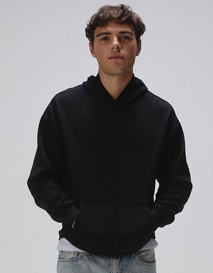 Rsq Oversized Pullover Hoodie. Front Pouch Pocket. Fixed Hood. Oversized Fit. Cuffed Long Sleeves And Hem. Fleece Lining. 80% Cotton 20% Polyester. Machine Wash. Imported. Model Is Wearing A Size Medium. Model Measurements:height: 6'2"waist: 31"inseam: 32" Black Hoodie With Pockets, Oversized French Terry Sweatshirt With Drawstring Hood, Urban Hoodie With Drop Shoulder For Loungewear, Oversized French Terry Sweatshirt With Kangaroo Pocket, Urban Drop Shoulder Hoodie For Loungewear, Winter Hoodie In French Terry, Casual Hoodie With Ribbed Cuffs And Drop Shoulder, Casual Hoodie With Drop Shoulder And Ribbed Cuffs, Casual Drop Shoulder Hoodie With Ribbed Cuffs