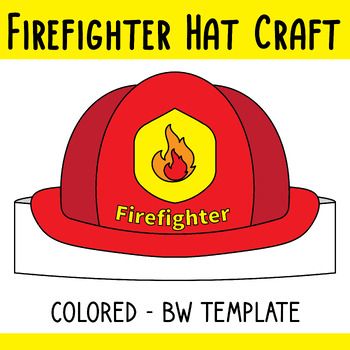 a firefighter hat with the words colored - by - template on it and an image of a fireman's helmet