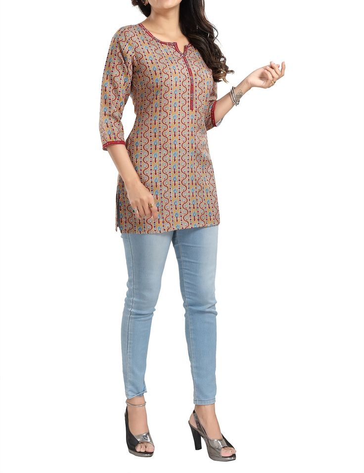 ➤ Fabric - Rayon Printed | ➤ Color - Magical Mustard | Sequins and threads work on neckline | ➤ Length shoulder to hem - 29 inches ➤ ➤ Stay stylish this season with our latest collection of Indian Kurtis for Women. From traditional to contemporary designs, we have something for every occasion. Whether you're dressing up for a special event, or looking for something comfortable to wear at work, our Indian Kurtis are sure to make you stand out. Made with premium quality fabrics, our Kurtis are des Indian Kurtis, Kurtis For Women, Kurta Style, Short Kurti, Plus And Minus, Contemporary Designs, Indian Design, Pair Of Pants, Special Event