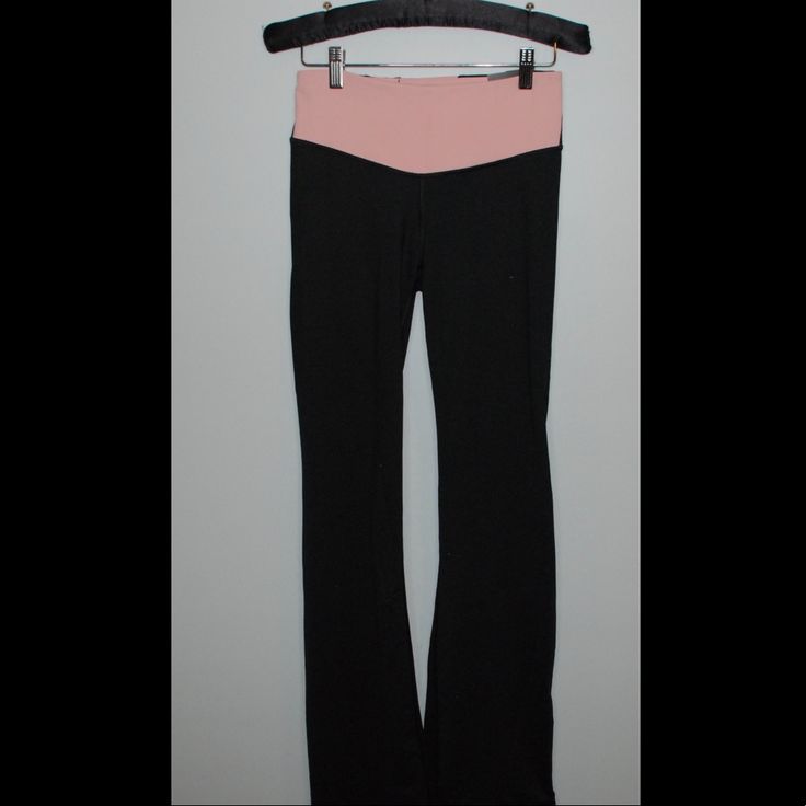 Bnwt Victoria’s Secret Sport Yoga Pants. Pale Pink And Black Color Block Yogi’s Featuring Back Hip Pocket Pink Athleisure Trousers, Fitted Pink Pants With Elastic Waistband, Victoria's Secret Pink Pants For Loungewear, Pink Fitted Pants For Loungewear, Fitted Pink Loungewear Pants, Fitted Pink Pants For Loungewear, Sporty Loungewear Bottoms From Victoria's Secret, Victoria's Secret Sporty Stretch Bottoms, Black Stretch Activewear From Victoria's Secret