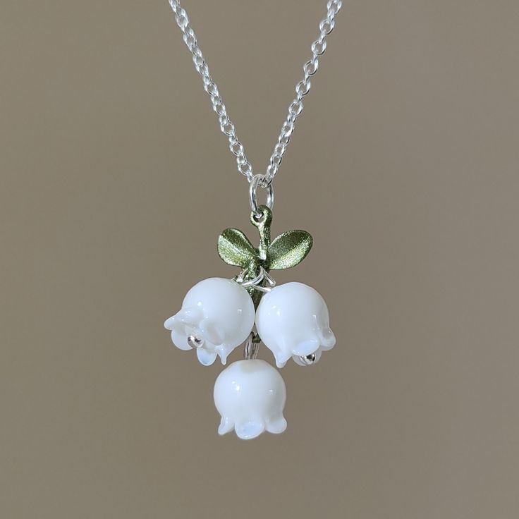 Lily Of The Valley Poem, Lilly Of The Valley Jewelry, Small White Sterling Silver Necklace, Small White Sterling Silver Necklaces, White Hallmarked Flower Pendant Necklace, White Sterling Silver Flower Pendant Jewelry, White Hallmarked Flower Pendant Jewelry, Lily Of The Valley Necklace, Christmas Lists