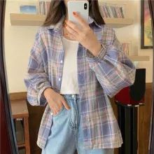 Plaid Shirts Women, Plaid Shirt Women, Shirt Blouses Women's, Autumn Clothing, Fall Blouse, Cardigan Vintage, Plaid Shirts, Shirts Women Fashion, Hijab Chic